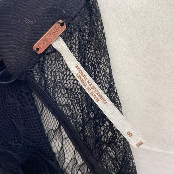 Free People Size Small Black Bodycon Stretchy Lace Dress - Picture 10 of 10